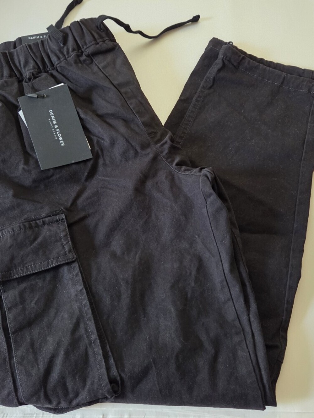 NWT Denim & Flower Men’s Cargo Pants Black Medium